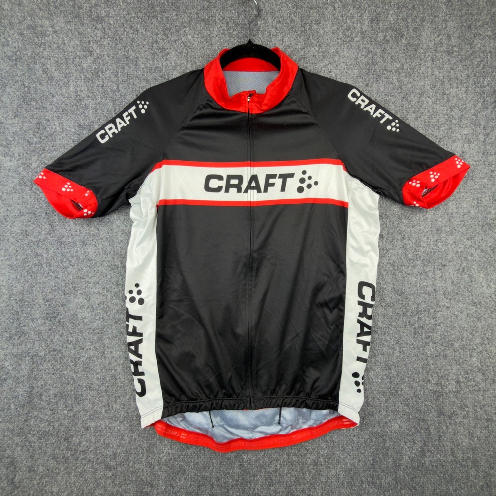Craft L1 Ventilation Cycling Jersey Black Red White XL 1900696-XF-697 Full Zip